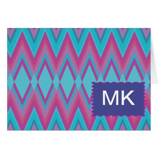 Paarse en Aqua Tribal (Voorkant Horizontaal)