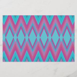 Paarse en Aqua Tribal Briefpapier