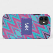 Paarse en Aqua Tribal Case-Mate iPhone Case (Achterkant (horizontaal))