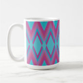 Paarse en Aqua Tribal Koffiemok (Links)