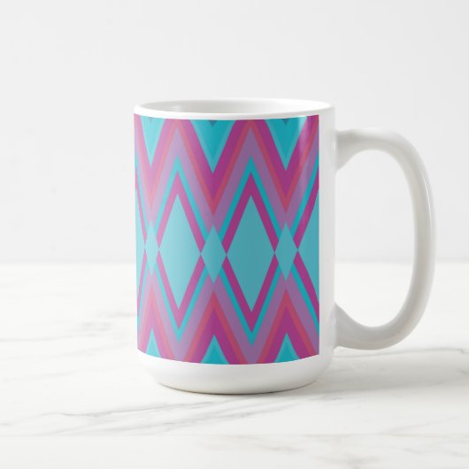 Paarse en Aqua Tribal Koffiemok (Rechts)