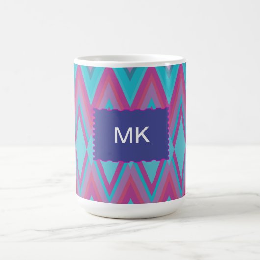 Paarse en Aqua Tribal Koffiemok (Center)