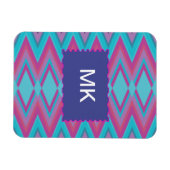 Paarse en Aqua Tribal Magneet (Horizontaal)