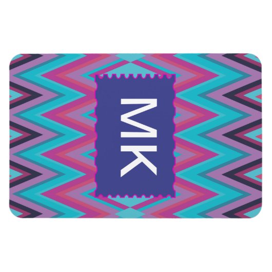 Paarse en Aqua Tribal Magneet (Horizontaal)