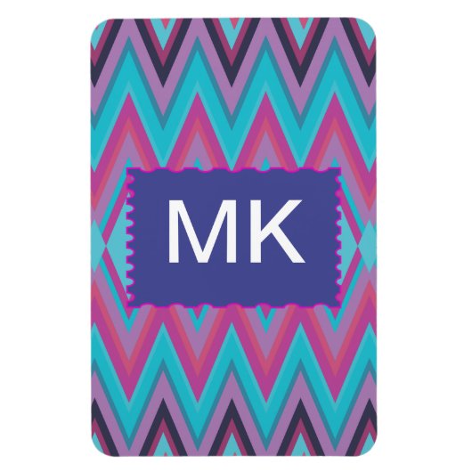 Paarse en Aqua Tribal Magneet (Verticaal)