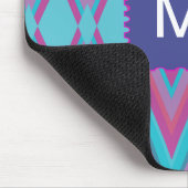 Paarse en Aqua Tribal Muismat (Hoek)