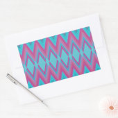 Paarse en Aqua Tribal Rechthoekige Sticker (Envelop)