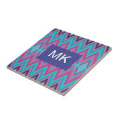 Paarse en Aqua Tribal Tegeltje (Zijkant)