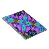 Paarse en Aqua vormen Abstract KunstNotitieboek Notitieboek (Rechterzijde)