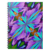 Paarse en Aqua vormen Abstract KunstNotitieboek Notitieboek (Voorkant)