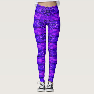 Paarse en aubergine abstracte patterned leggings