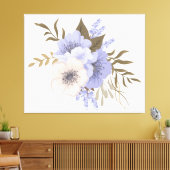 paarse en beige bloemen canvas afdruk (Insitu (Woonkamer))