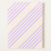 Paarse en beige vijf strepenpatroon planner (Achterkant)