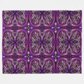 Paarse en blauw gepatenteerde fleece deken (Voorkant (Horizontaal))