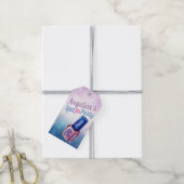 Paarse en Blauw|Nagellak Verjaardag Spa Party Cadeaulabel (Met Touw)