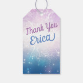 Paarse en Blauw|Nagellak Verjaardag Spa Party Cadeaulabel (Achterkant)