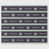 Paarse en blauwe aangepaste Logo en bedankt dat u  Cadeaupapier (Vlak)