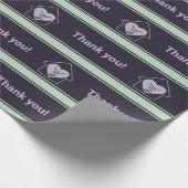 Paarse en blauwe aangepaste Logo en bedankt dat u  Cadeaupapier (Hoek)