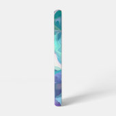 Paarse en blauwe Abstracte Faux Marble Samsung Galaxy Hoesje (Linkerkant)