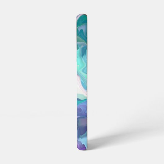 Paarse en blauwe Abstracte Faux Marble Samsung Galaxy Hoesje (Linkerkant)