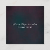 Paarse en blauwe Abstracte grunge Vierkante Visitekaartje (Voorkant)