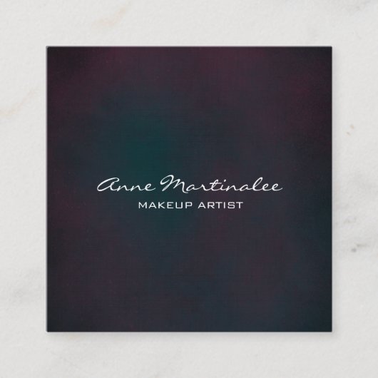 Paarse en blauwe Abstracte grunge Vierkante Visitekaartje (Voorkant)