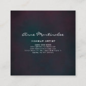Paarse en blauwe Abstracte grunge Vierkante Visitekaartje (Achterkant)