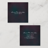 Paarse en blauwe Abstracte grunge Vierkante Visitekaartje (Voorkant / Achterkant)