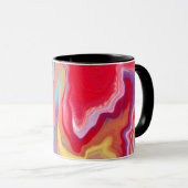 Paarse en blauwe Abstracte kunst Mok (Voorkant rechts)