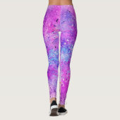 paarse en blauwe abstracte leggings (Achterkant)