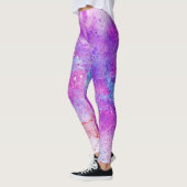 paarse en blauwe abstracte leggings (Links)