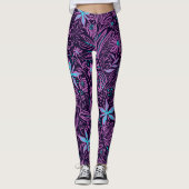 Paarse en blauwe Abstracte Leggings van Florence (Voorkant)