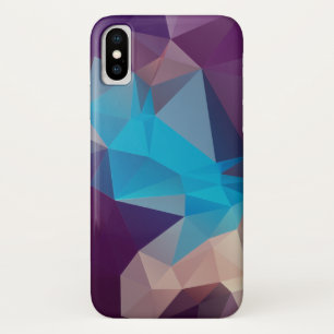 Paarse en blauwe Abstracte piramide Case-Mate iPhone Case
