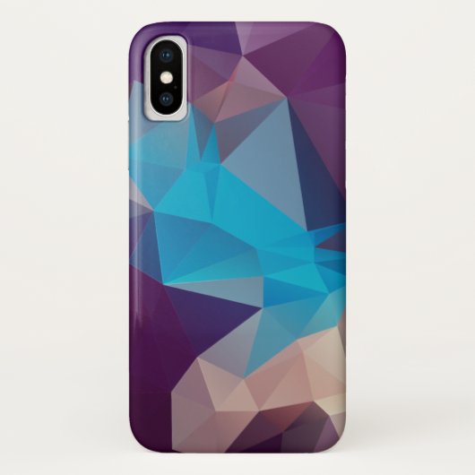 Paarse en blauwe Abstracte piramide Case-Mate iPhone Case (Achterkant)