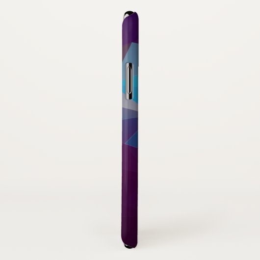 Paarse en blauwe Abstracte piramide Case-Mate iPhone Case (Achterkant / rechts)