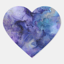 Paarse en blauwe Abstracte Waterverf gemarmerd