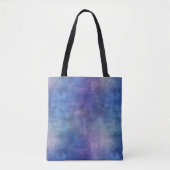 Paarse en blauwe Abstracte Waterverf stijl Tote Bag (Voorkant)