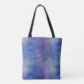 Paarse en blauwe Abstracte Waterverf stijl Tote Bag (Achterkant)