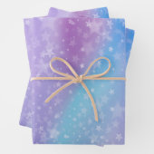 Paarse en blauwe achtergrond inpakpapier vel (In situ)