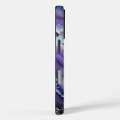 Paarse en Blauwe Agaat Slice Case-Mate iPhone Case (Achterkant / Rechts)