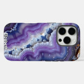 Paarse en Blauwe Agaat Slice Case-Mate iPhone Case (Achterkant (horizontaal))