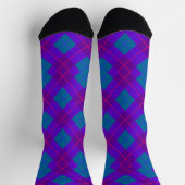 Paarse en blauwe argyle-patroonsokken sokken (Top)