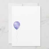 Paarse en blauwe Baby of Vrijgezellenfeest per pos Kaart (Achterkant)