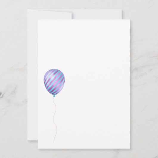 Paarse en blauwe Baby of Vrijgezellenfeest per pos Kaart (Achterkant)