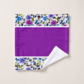 Paarse en blauwe badhanddoekset bad handdoek (Wasdoekje)