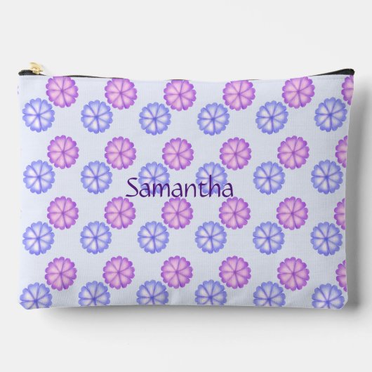 Paarse en blauwe bloemen etui (Voorkant)