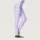 Paarse en blauwe bloemen leggings (Rechts)