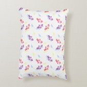 Paarse en Blauwe Bloemen Naadloos Patroon – Elegan Accent Kussen (Achterkant (Verticaal))