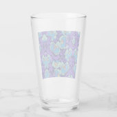 Paarse en blauwe bloemen William Morris Glas (Achterkant)
