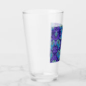 Paarse en blauwe bloemen William Morris Glas (Rechts)